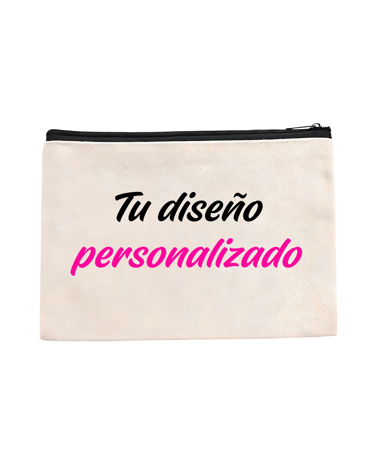 Bolsita clara con cierre y diseño personalizado