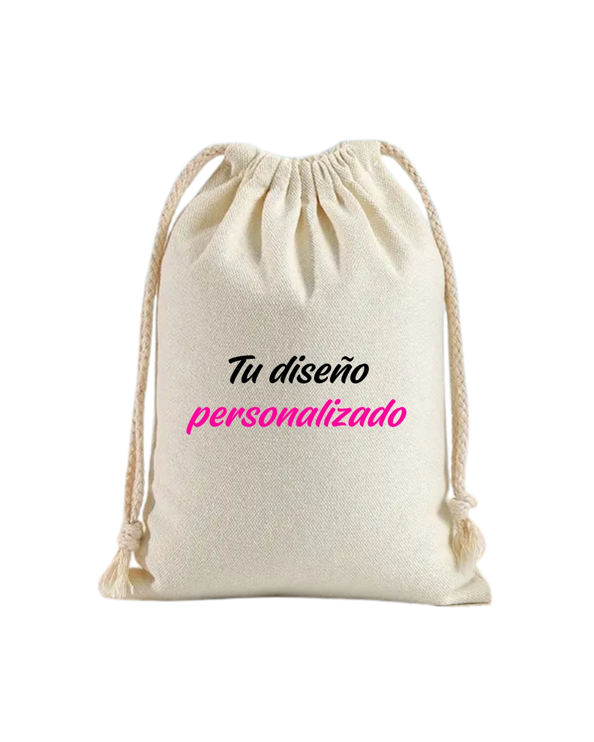 Costalito claro con cordones y diseño personalizado